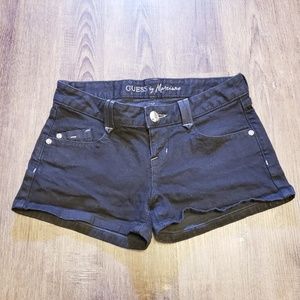 BLACK GUESS MARCIANO DENIM SHORTS 26